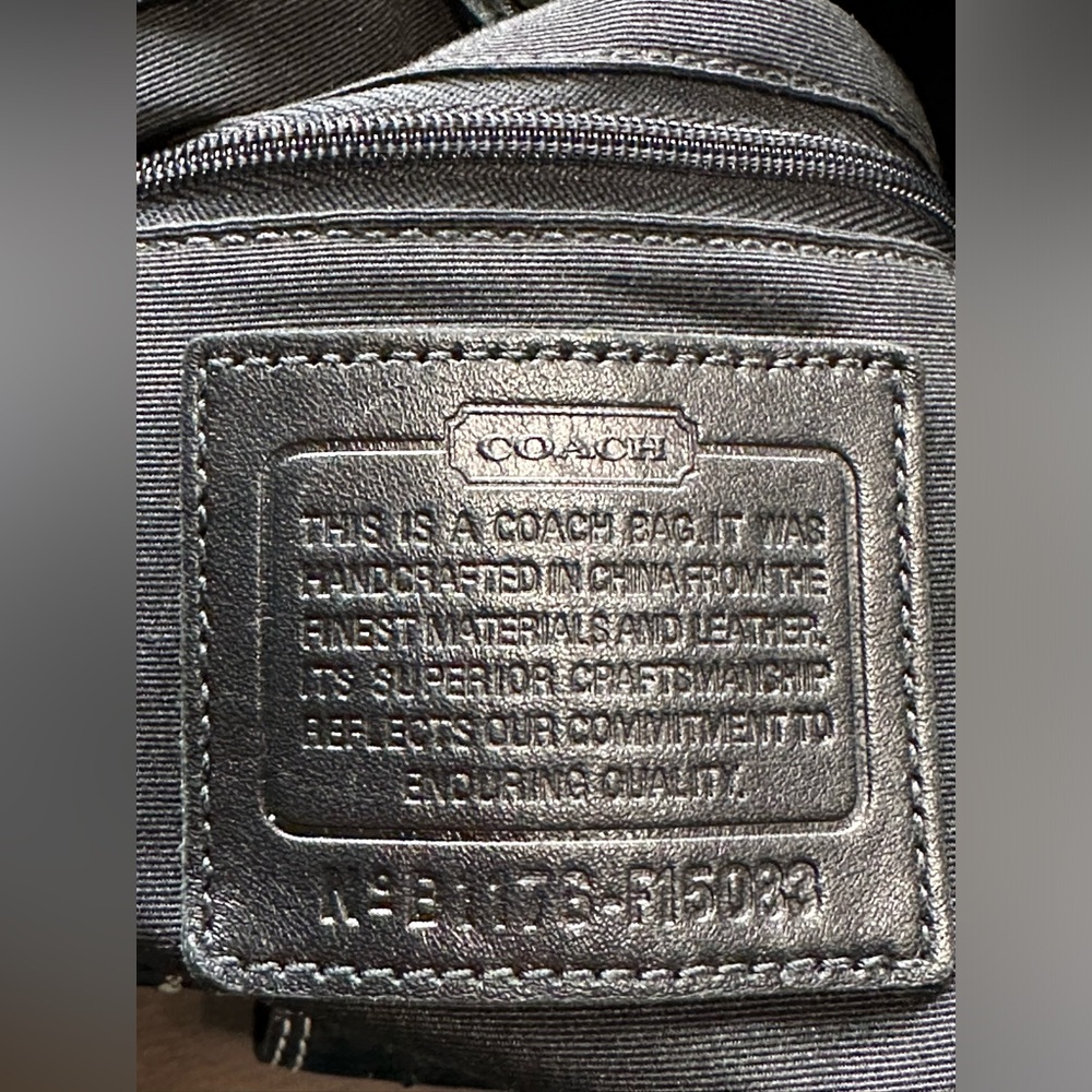 Coach Signature Monogram Soho Lynn Black Canvas Leather Shoulder Bag - Picture 12 of 12